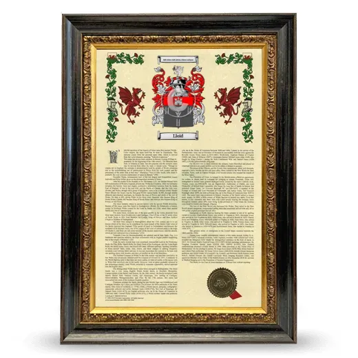 Lloid Armorial History Framed - Heirloom
