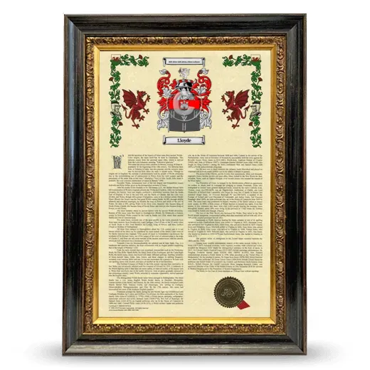 Lloyde Armorial History Framed - Heirloom