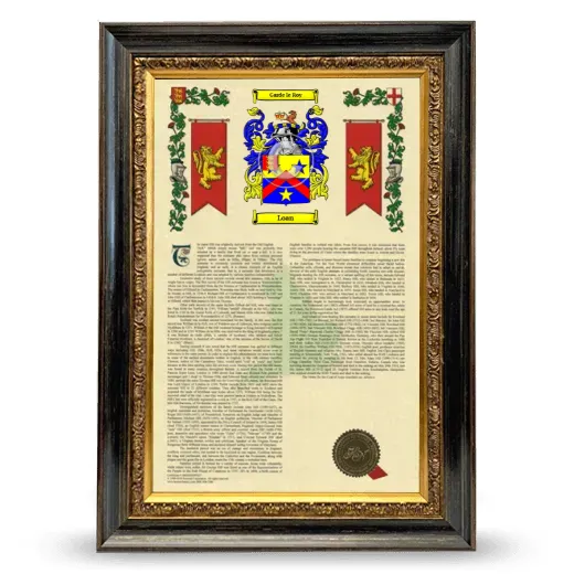 Loan Armorial History Framed - Heirloom