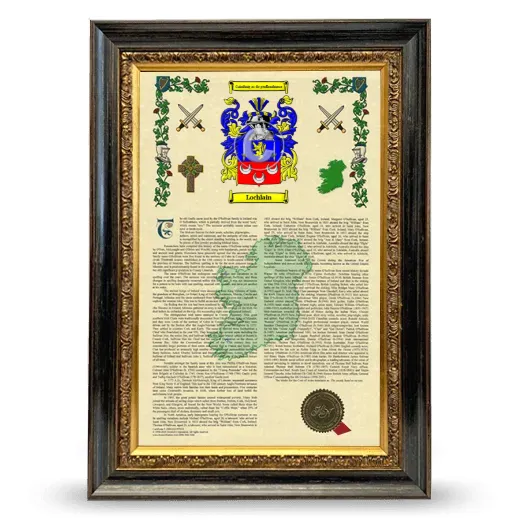 Lochlain Armorial History Framed - Heirloom