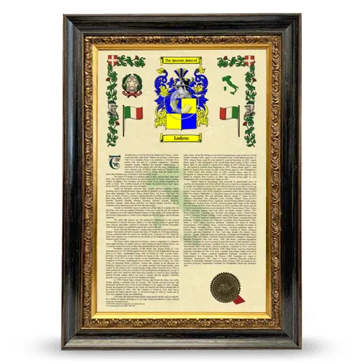 Lodato Armorial History Framed - Heirloom