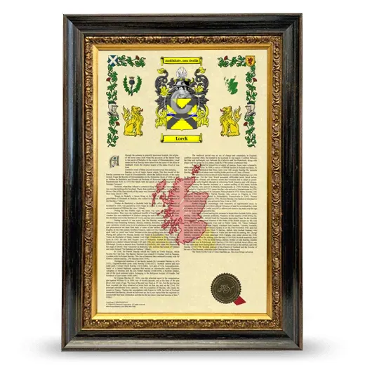 Loeck Armorial History Framed - Heirloom