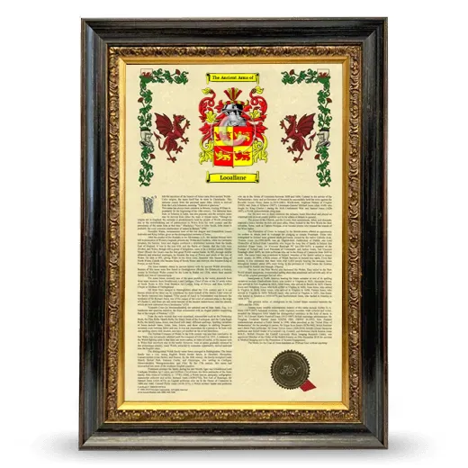 Looallane Armorial History Framed - Heirloom