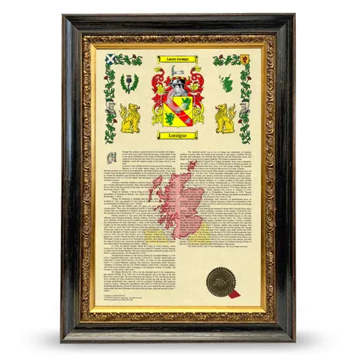 Loraigne Armorial History Framed - Heirloom