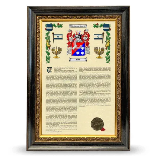 Lott Armorial History Framed - Heirloom