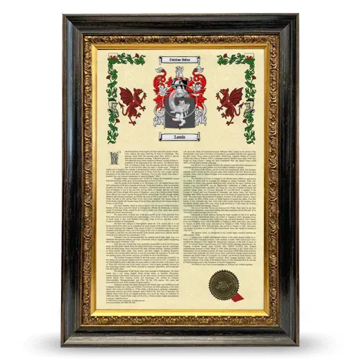 Louis Armorial History Framed - Heirloom