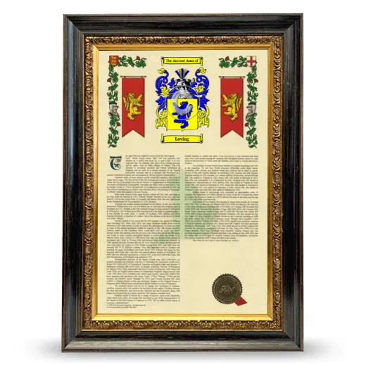 Loving Armorial History Framed - Heirloom