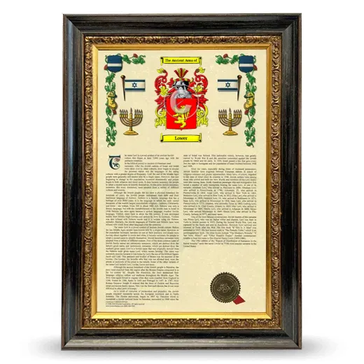 Lower Armorial History Framed - Heirloom