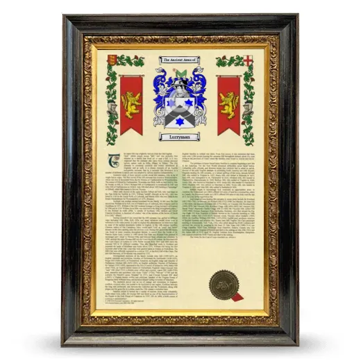 Lurryman Armorial History Framed - Heirloom
