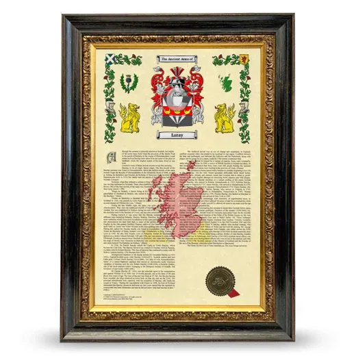 Lutay Armorial History Framed - Heirloom