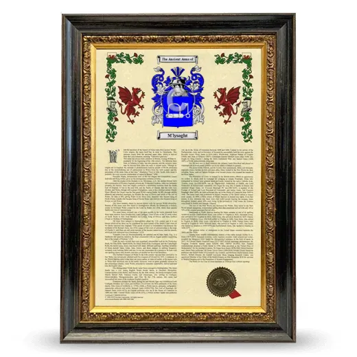 M'lysaght Armorial History Framed - Heirloom