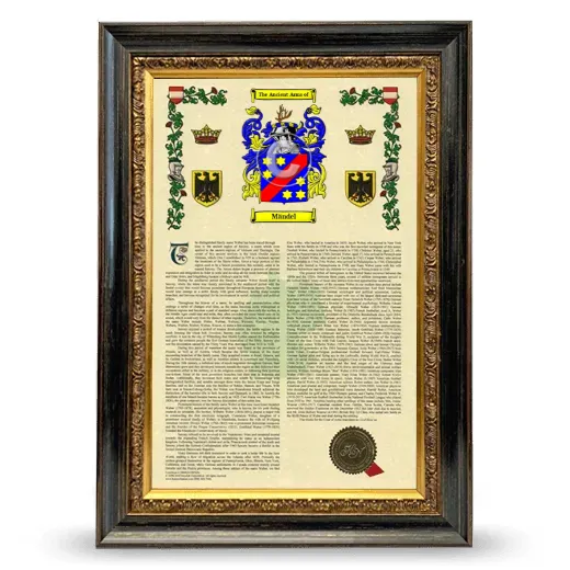 Mändel Armorial History Framed - Heirloom