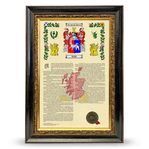 Mable Armorial History Framed - Heirloom