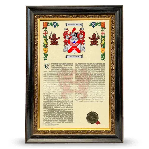 Maccullock Armorial History Framed - Heirloom
