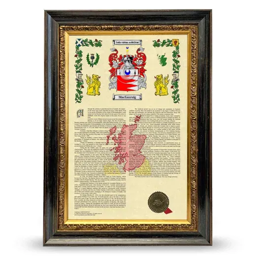 MacEanruig Armorial History Framed - Heirloom