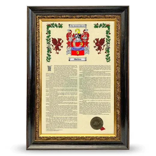 MacHan Armorial History Framed - Heirloom