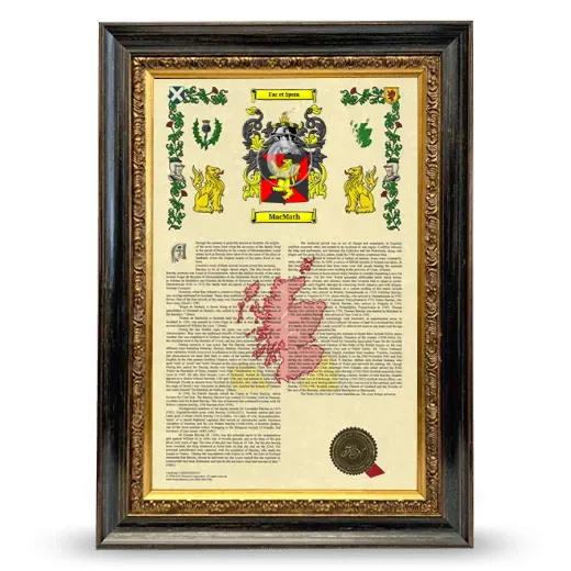 MacMath Armorial History Framed - Heirloom
