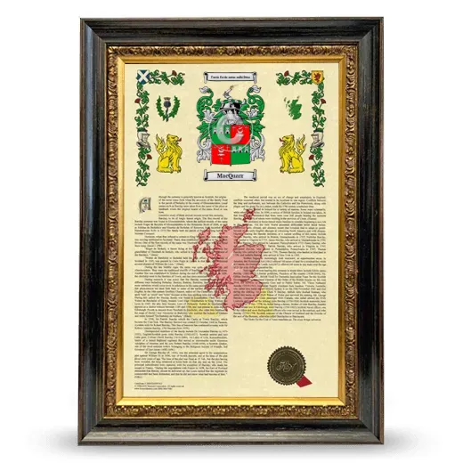 MacQuarr Armorial History Framed - Heirloom
