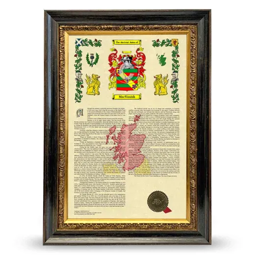 Macvanish Armorial History Framed - Heirloom