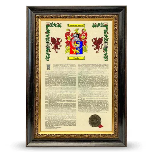Madix Armorial History Framed - Heirloom