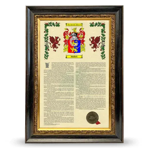 Madock Armorial History Framed - Heirloom
