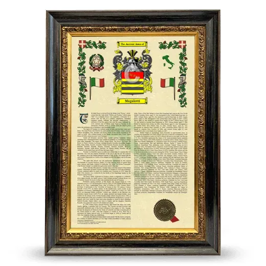 Magalotti Armorial History Framed - Heirloom