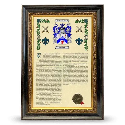 Maginot Armorial History Framed - Heirloom