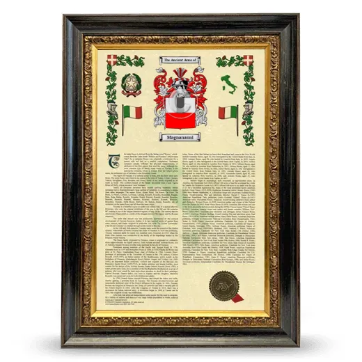 Magnananni Armorial History Framed - Heirloom