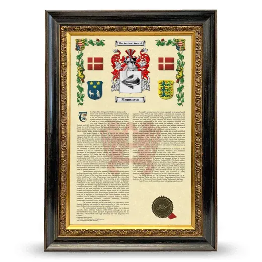 Magnusson Armorial History Framed - Heirloom