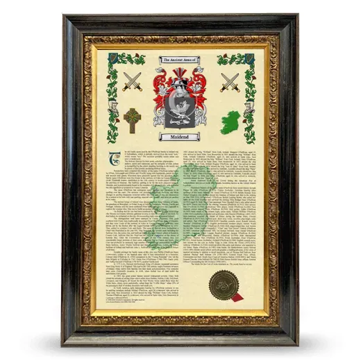 Maidend Armorial History Framed - Heirloom