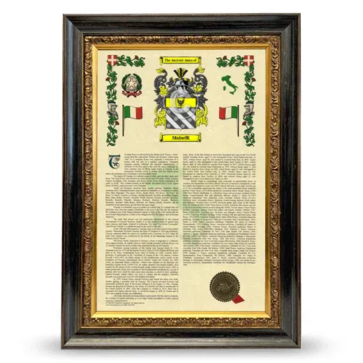 Mainelli Armorial History Framed - Heirloom