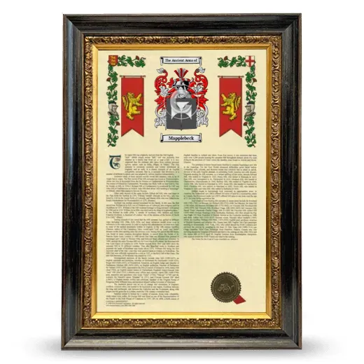 Mapplebeck Armorial History Framed - Heirloom