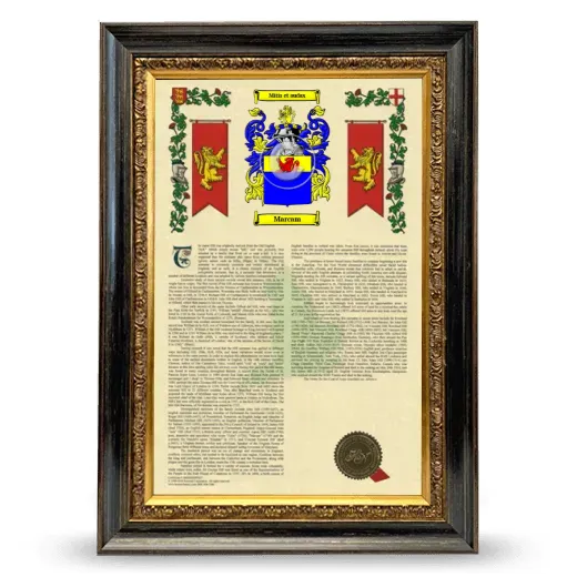 Marcam Armorial History Framed - Heirloom