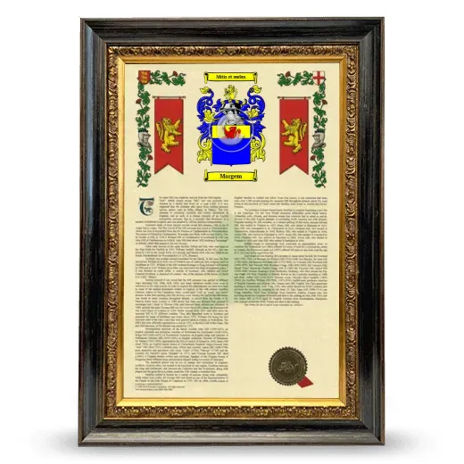 Margem Armorial History Framed - Heirloom