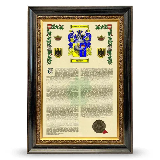 Markert Armorial History Framed - Heirloom
