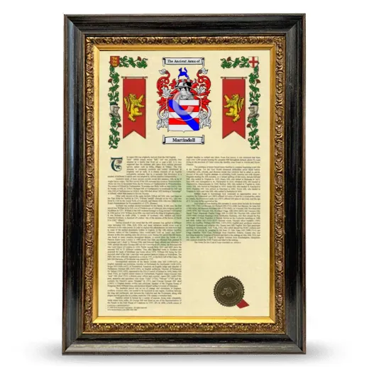 Martindall Armorial History Framed - Heirloom