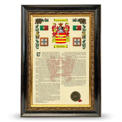 Mascareñas Armorial History Framed - Heirloom