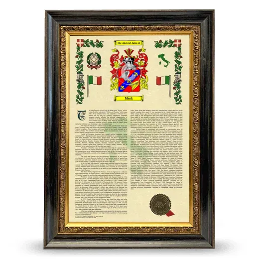 Mask Armorial History Framed - Heirloom