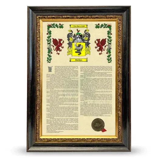 Matkyn Armorial History Framed - Heirloom