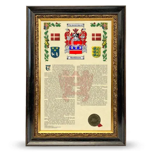 Matthiessen Armorial History Framed - Heirloom