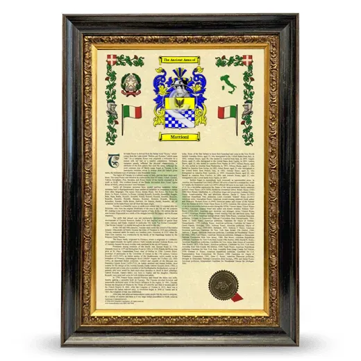 Mattioni Armorial History Framed - Heirloom