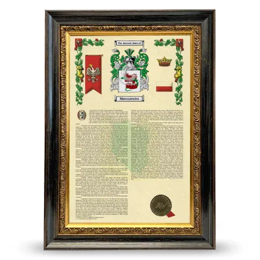 Matuszewicz Armorial History Framed - Heirloom