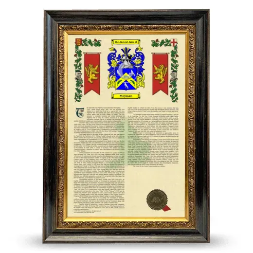 Mayman Armorial History Framed - Heirloom