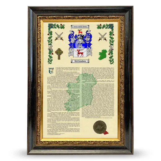McClenahen Armorial History Framed - Heirloom