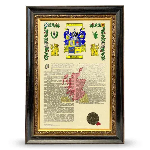 McClurkin Armorial History Framed - Heirloom