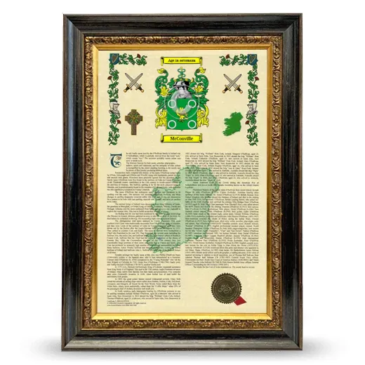 McConville Armorial History Framed - Heirloom
