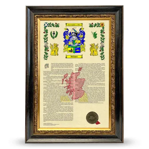McInnes Armorial History Framed - Heirloom