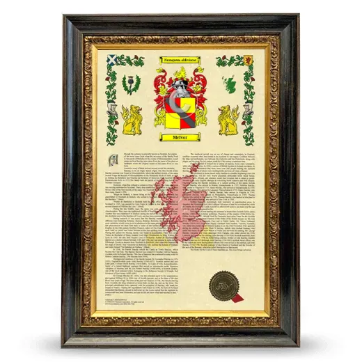 McIvor Armorial History Framed - Heirloom