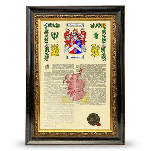 McLintock Armorial History Framed - Heirloom