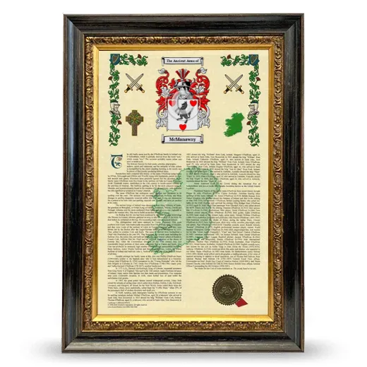 McManaway Armorial History Framed - Heirloom